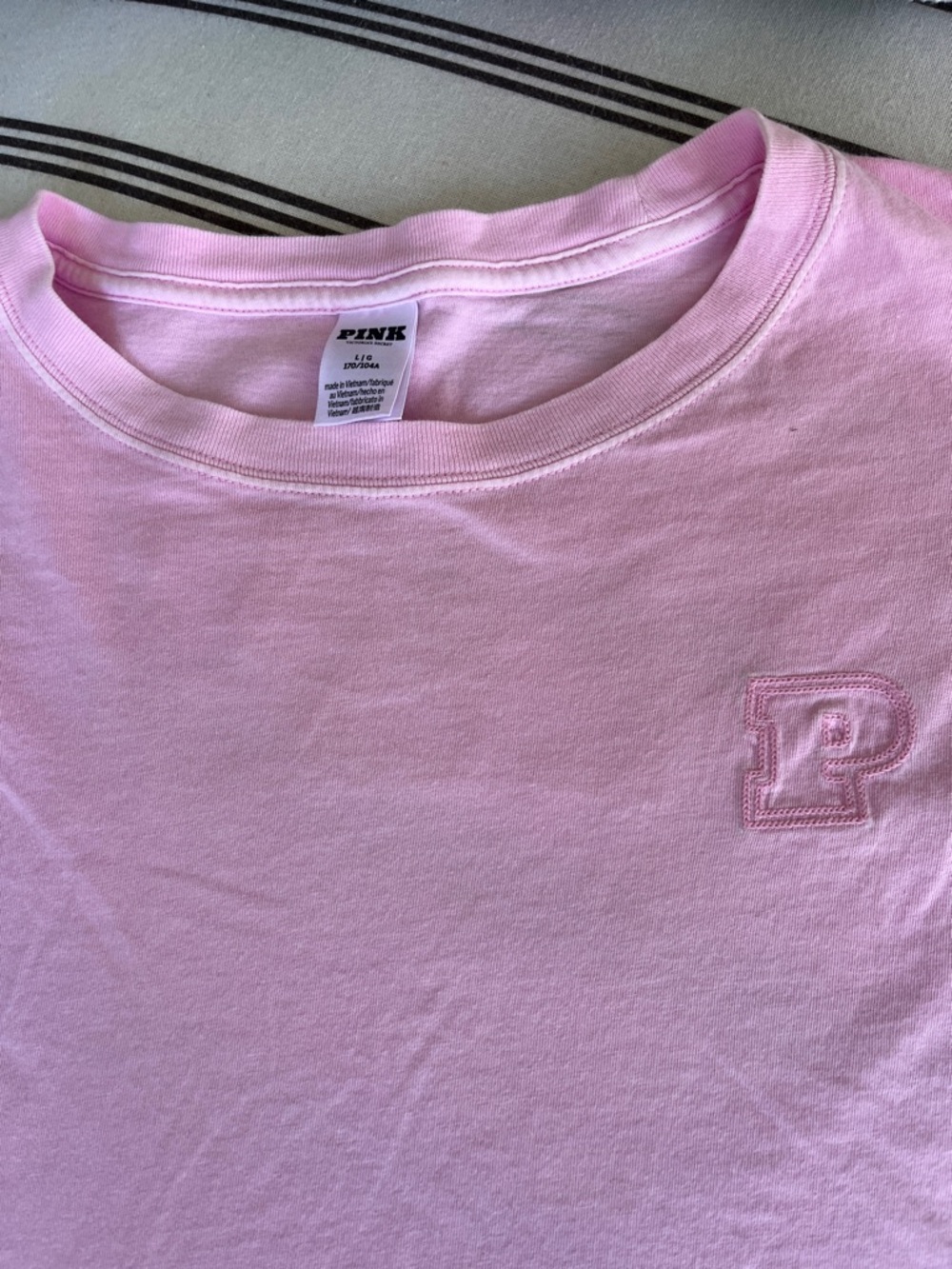 PINK Victoria's Secret Light Pink Short Sleeve Crew Tee